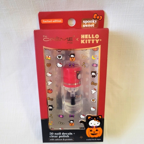 Hello Kitty Spooky Sweet Nail Decal Set. 50 Cute Decals + Clear Polish - Picture 3 of 8